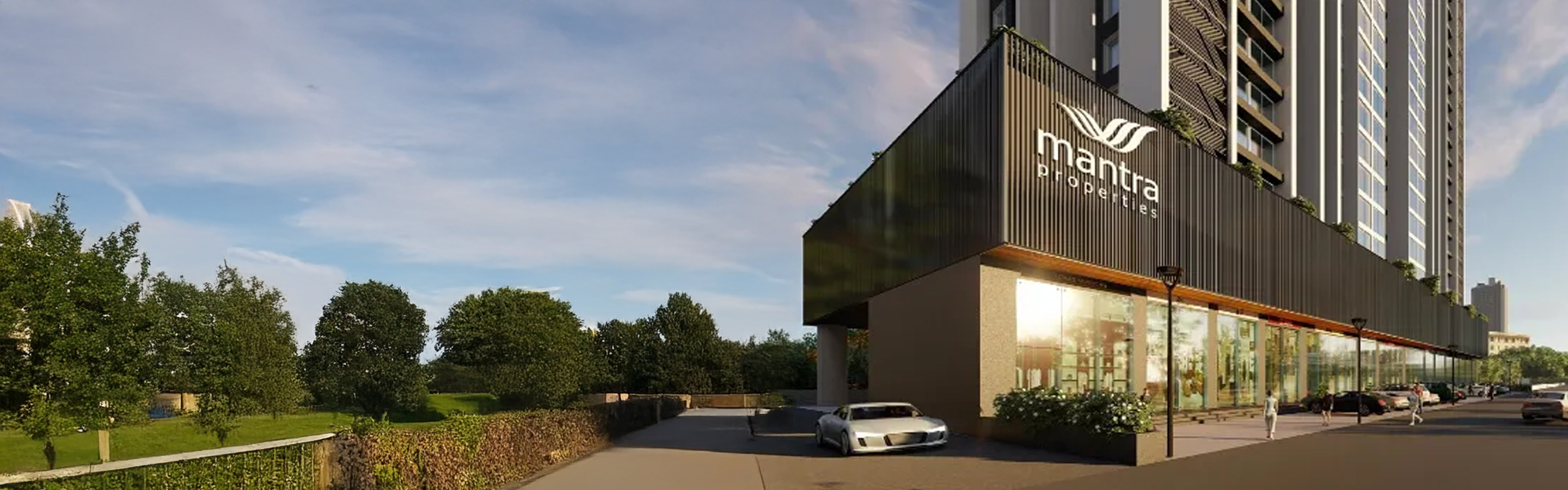 Image of Mantra Riverside &mdash; photo gallery, images, brochure, amenities, cost sheet, price breakup, availability details, RERA number, RERA certificate, possession date, layout plan, logo, floor plan, master plan, and location map showcasing project highlights and features.