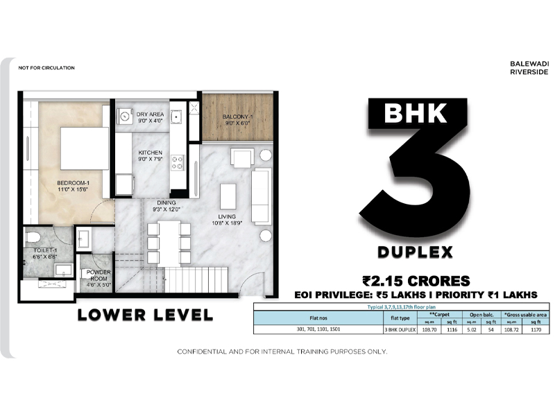 Floor plan of Mantra Riverside &mdash; photo gallery, images, brochure, amenities, cost sheet, price breakup, availability details, RERA number, RERA certificate, possession date, layout plan, logo, floor plan, master plan, and location map showcasing project highlights and features.